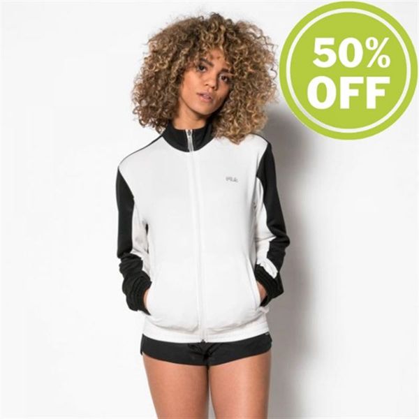 Chaquetas De Chándal Fila Mujer Blancas - Joye Track Zipped Track Bright - España 591064HPY